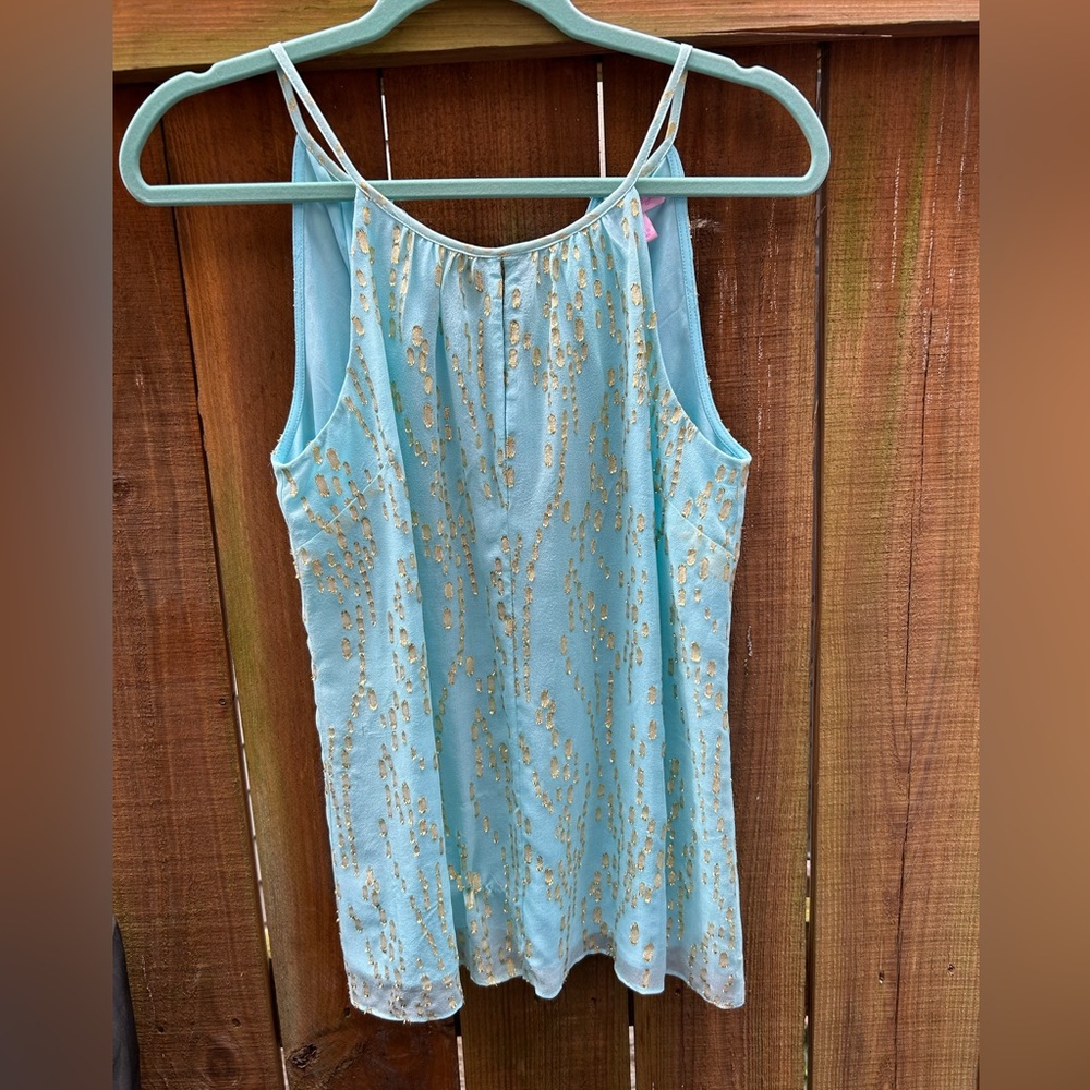 Stunning silk and chiffon Lily tank top blouse-  XS